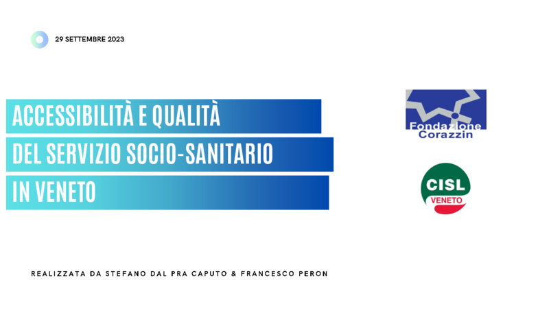 Indagine su accessibilità e qualità del servizio sociosanitario in Veneto