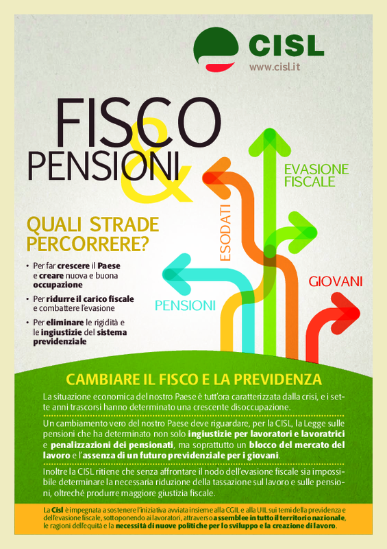 Cisl - Fisco e pensioni