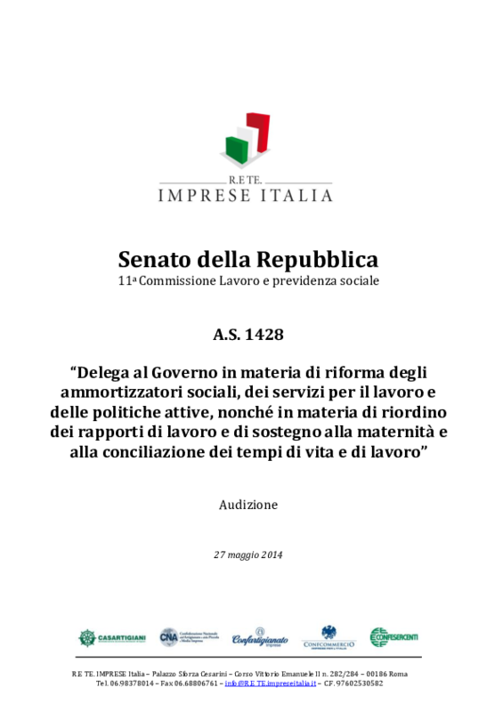 Jobs Act Memorie - Rete Imprese Italia
