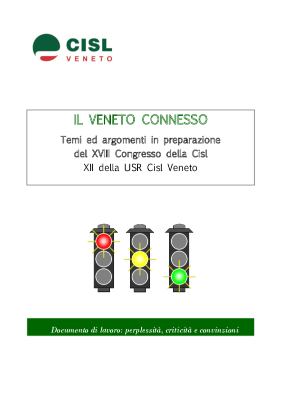 Cisl Veneto - Veneto connesso - documento in preparazione del congresso 2017