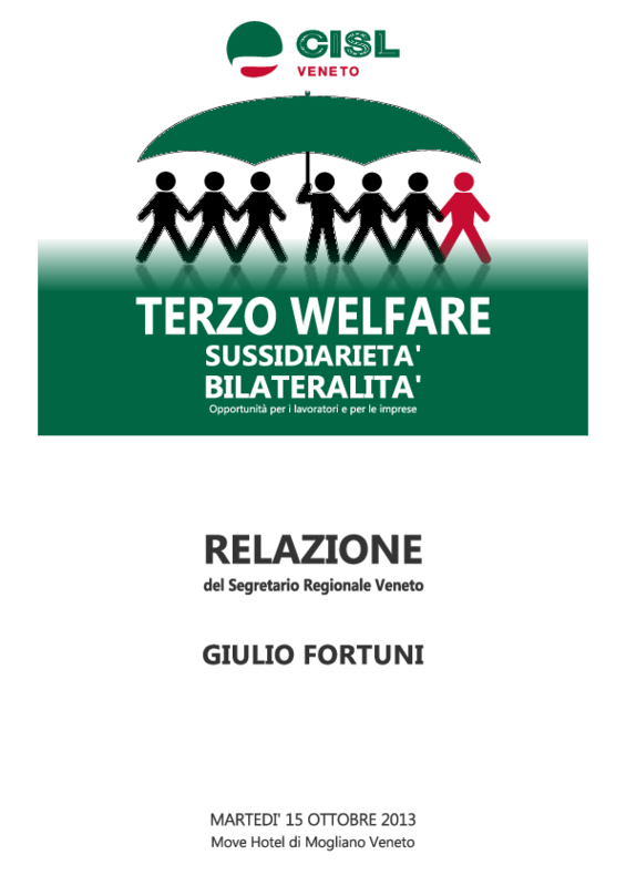 Terzo Welfare relazione Giulio Fortuni - Mogliano 15 ottobre 2013