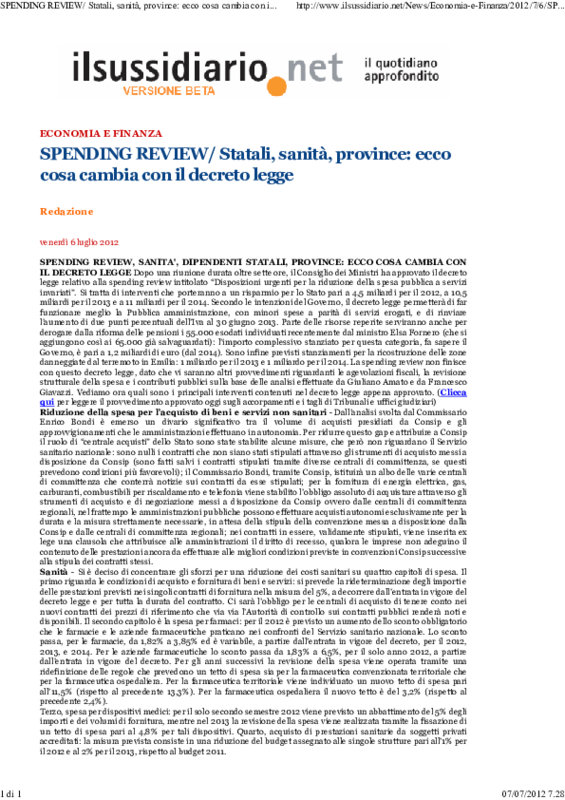 Il Sussidiario-SPENDING REVIEW_ Statali, s...