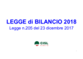 Legge di Bilancio 2018_Slide Cisl Veneto