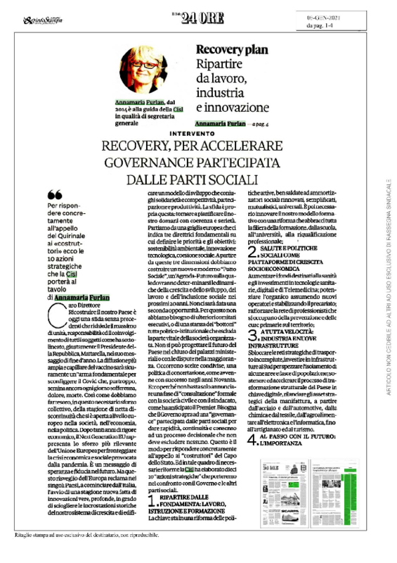 Il Sole 24 Ore - 3 gennaio 2021