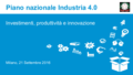 Piano Industriale Nazionale 4.0_2016