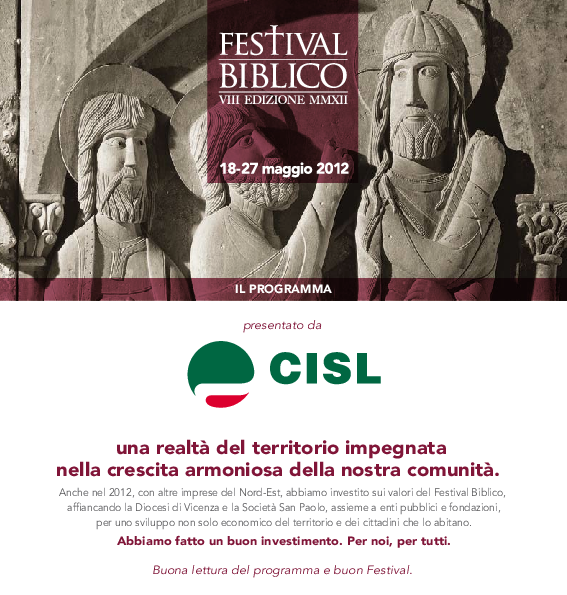 Programma Festival Biblico 2012