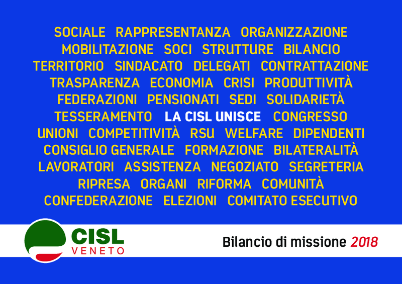Bilancio di missione Cisl Veneto 2018 - WEB
