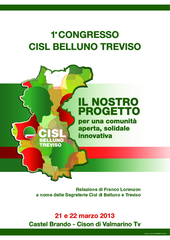 Congresso Cisl Belluno-Treviso Relazione introduttiva