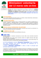 Volantino CISL - Dimissioni telematiche