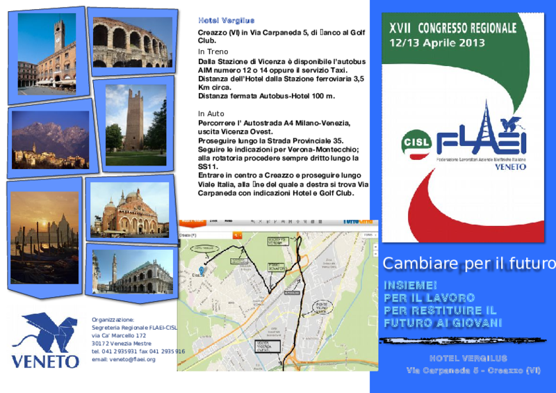 XVII Congresso FLAEI CISL Veneto - Invito