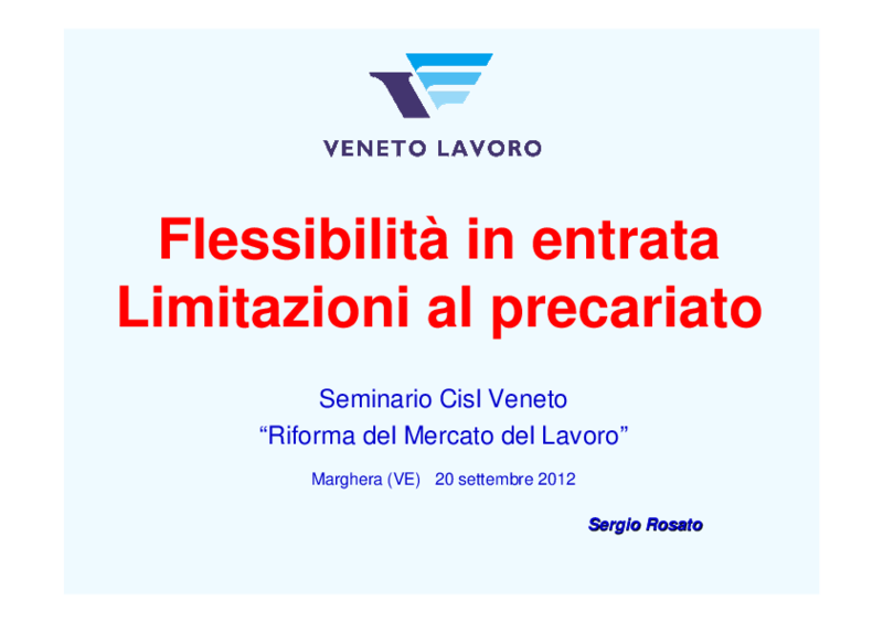 Riforma MdL_ Flessibilità entrata_ S.Rosato_Slide