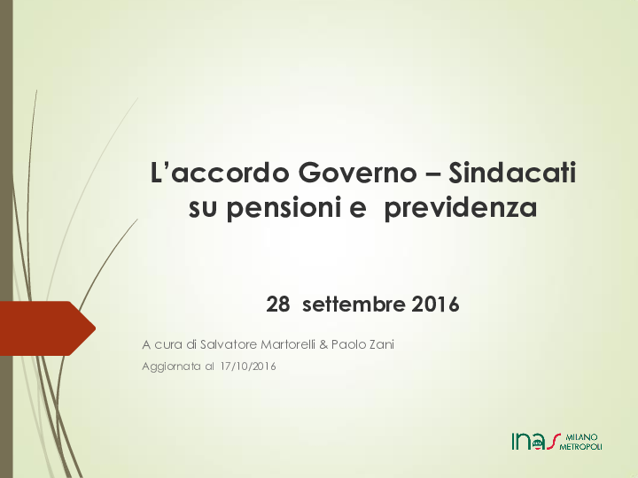 Accordo Pensioni_Inas Milano_slide