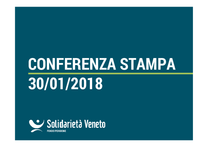 Conferenza Stampa 30 gennaio 2018 - slide