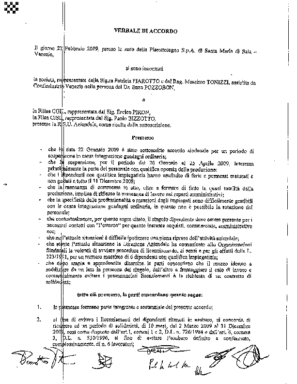 Testo accordo CdS Piarottolegno