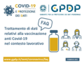 Garante Privcy FAQ - Trattamento dati  vaccinazione anti Covid-19