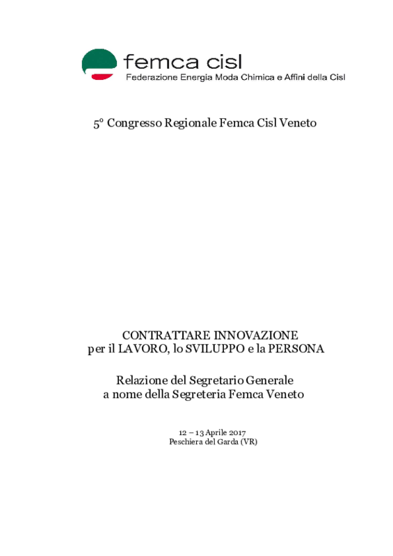 V Congresso Femca Veneto_Relazione Stefano Zanon