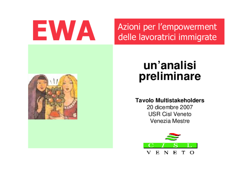 Presentazione risultati Sistema CISL