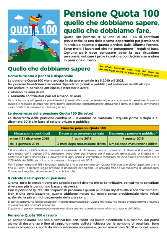 Cisl Veneto_ Quota 100