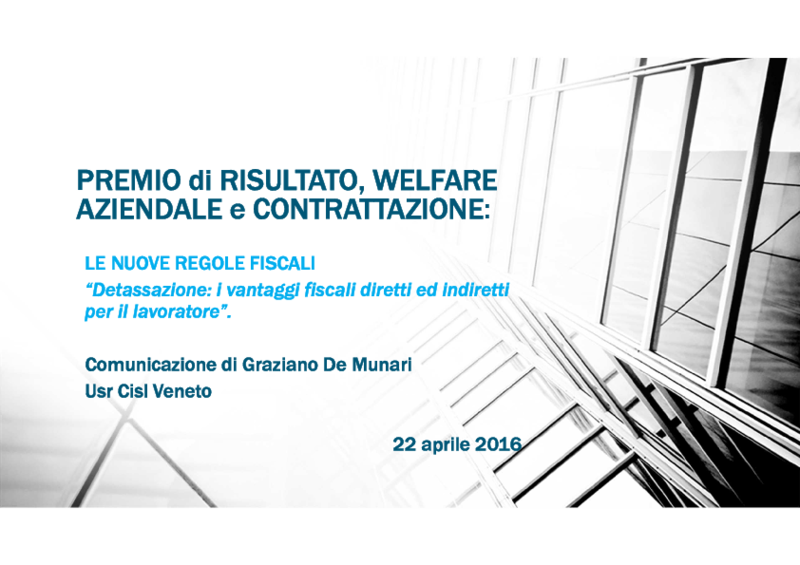 Detassazione 2016_Slide DeMunari