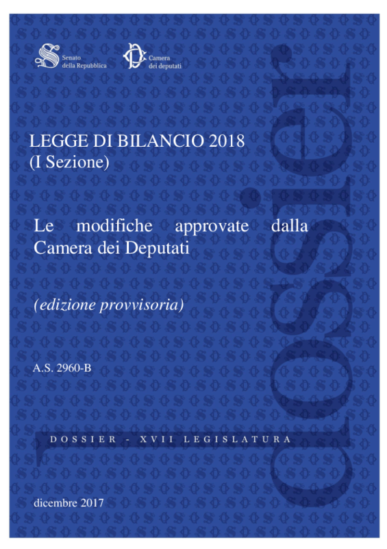 Bilancio 2018_modifiche Camera