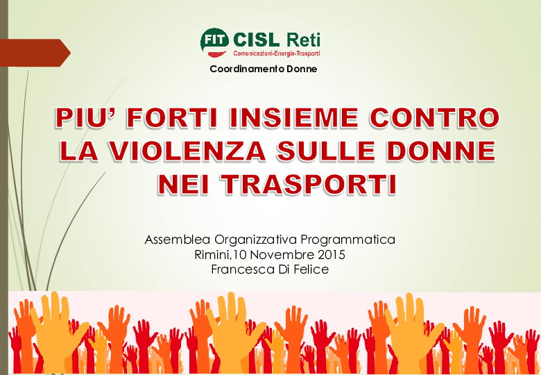 Fit Cisl - indagine nazionale sulla violenza contro le donne