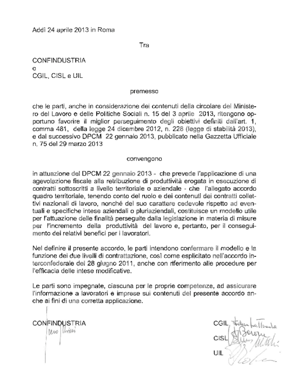 Accordo Sindacato-Confindustria_Produttività_24_4_13