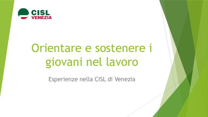 Progetto Venezia - Assistenza ed accompagnamento al Lavoro