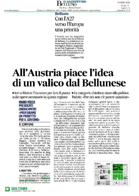 2020.02.15 Gazzettino Belluno