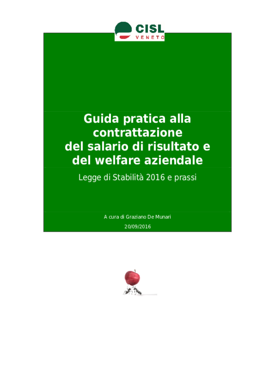 Guida Pratica Contrattazione_Cisl Veneto_2016