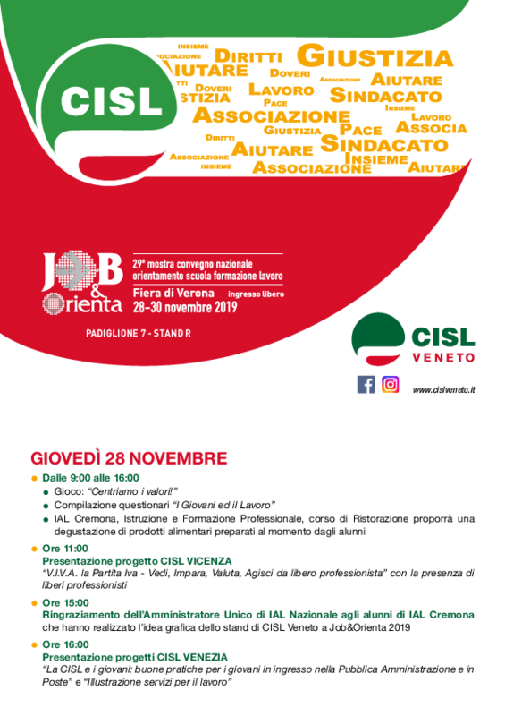 JOB&Orienta: programma