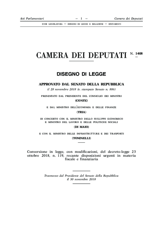 Decreto Fiscale_testo Camera Deputati