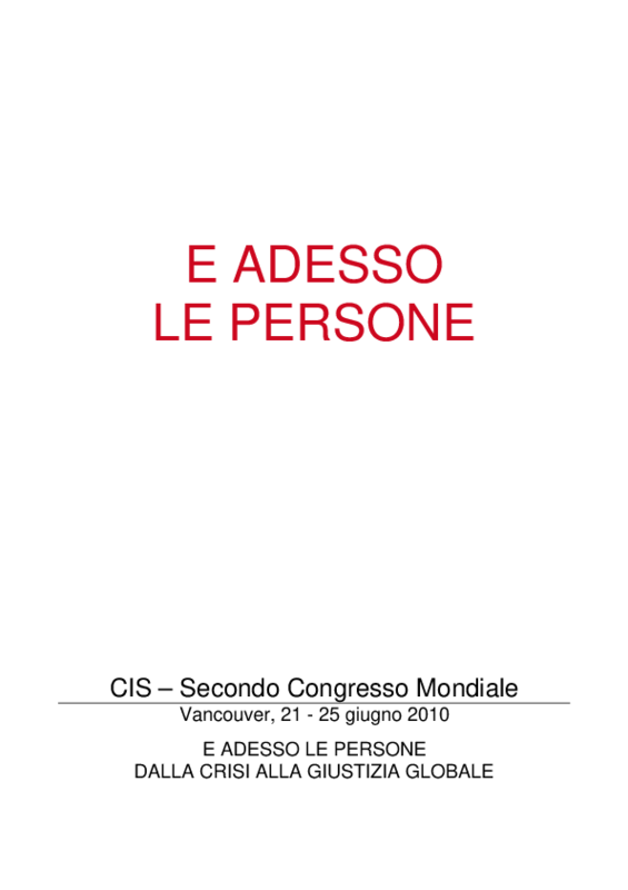 La relazione introduttiva