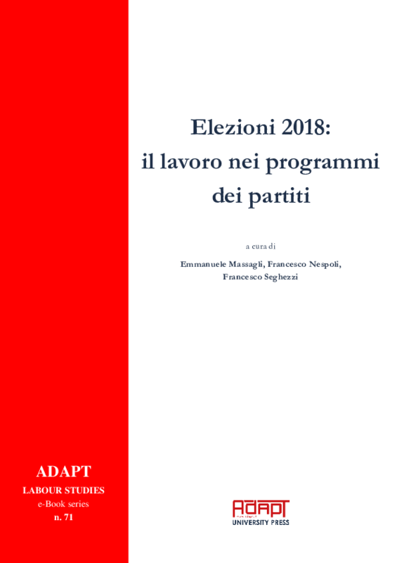 Adapt_Elezioni2018_il lavoro nel programma dei partiti_Febbraio 2018