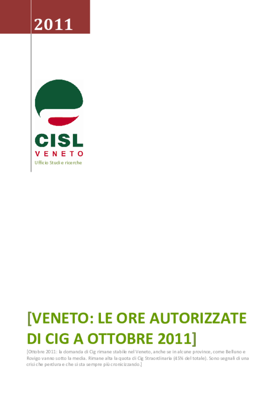 Cig ottobre 2011