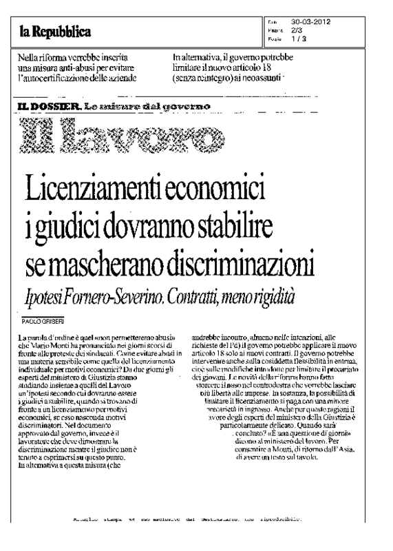 La Repubblica_DossierLavoro_30-3-2012