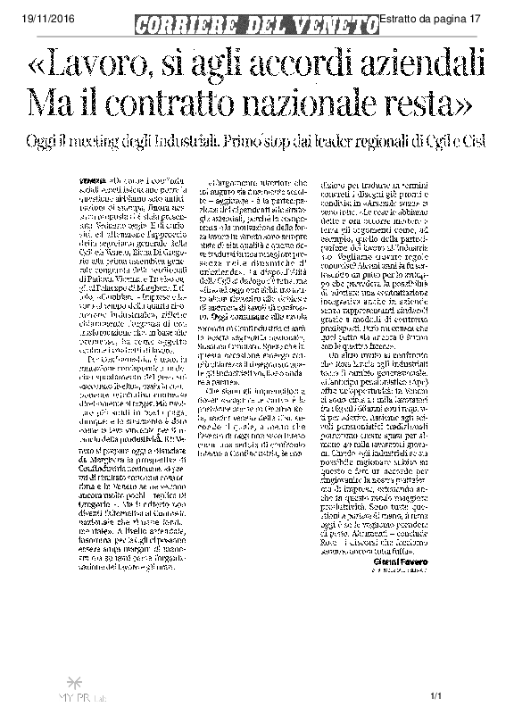 Rassegna Stampa_19 novembre 2016