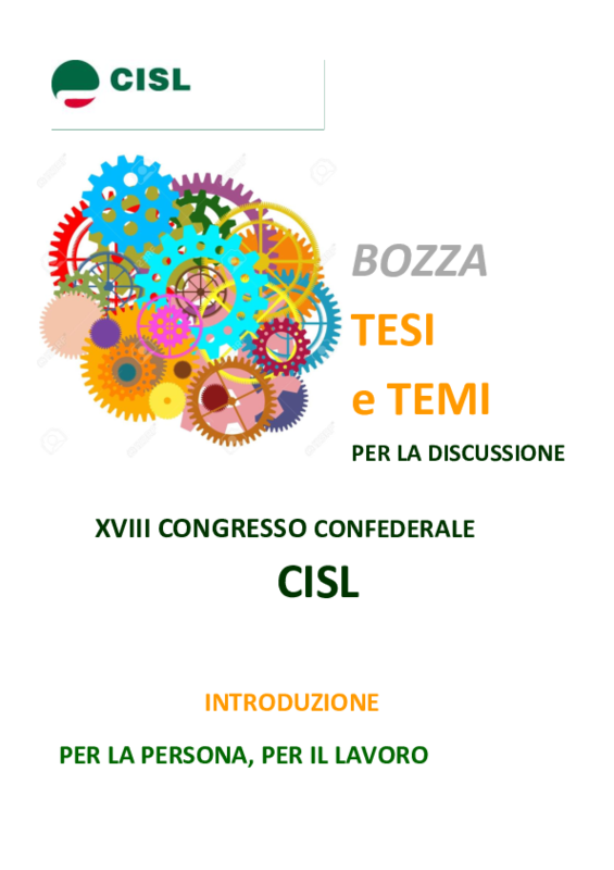 CISL - Tesi - XVIII Cogresso confederale