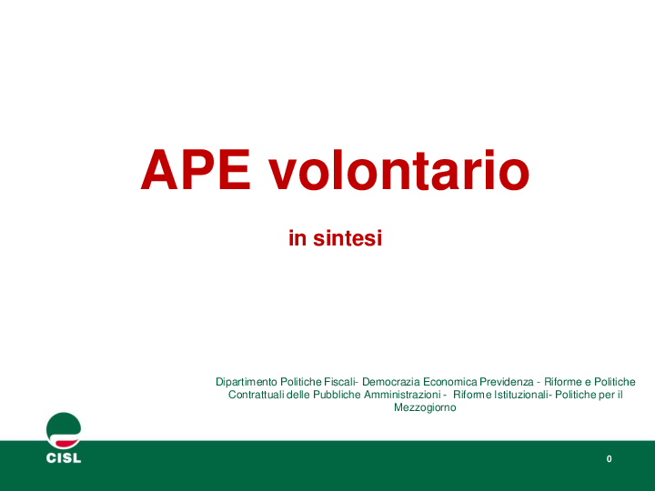 Ape volontario_slide Cisl