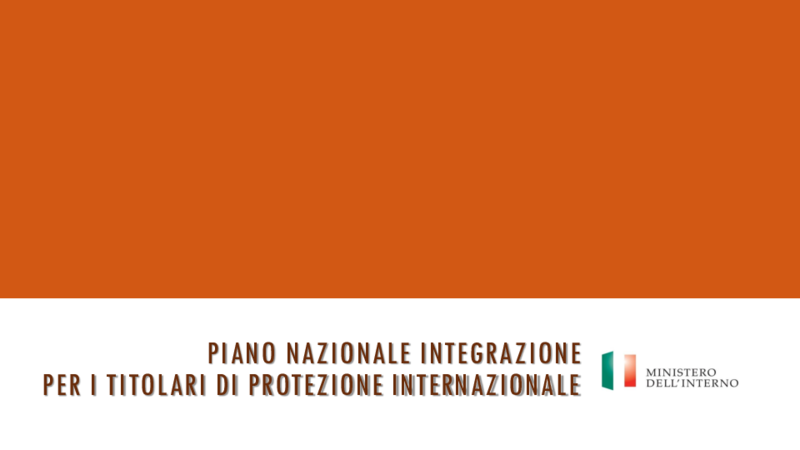 Ministero Interno - slides piano nazionale integrazione