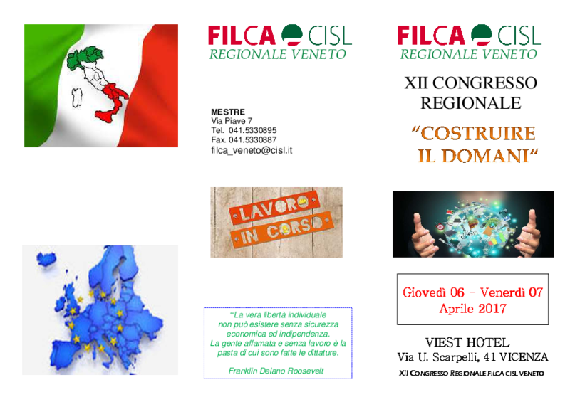 Programma Congresso Filca Veneto