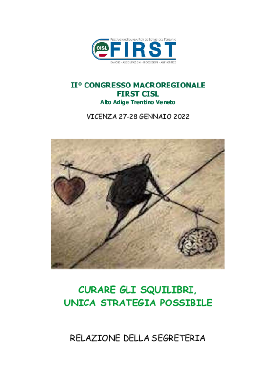 Relazione congressuale FIRST Alto Adige Trentino Veneto