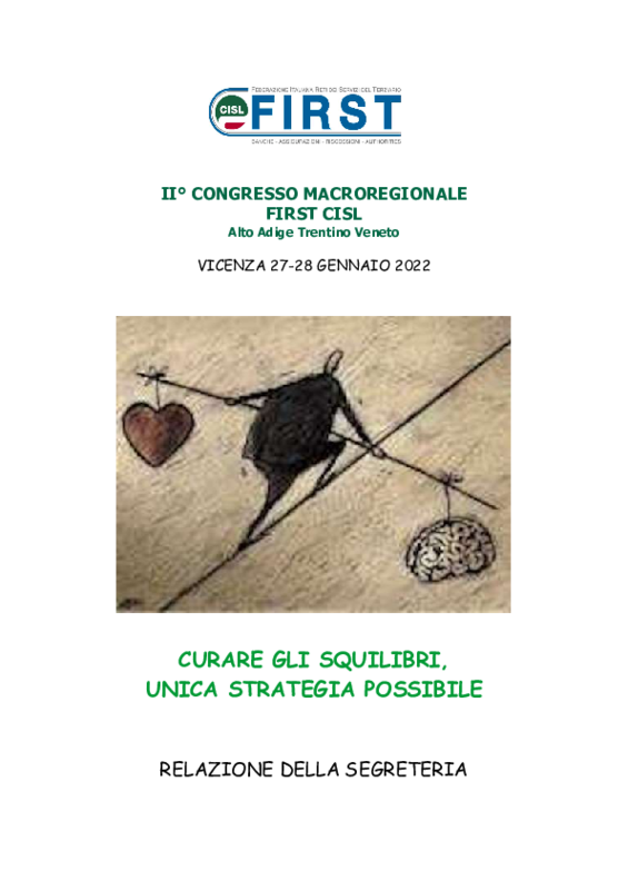 Relazione congressuale First Alto Adige Trentino Veneto