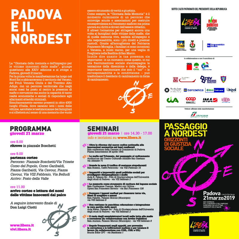 Programma 21 marzo Padova