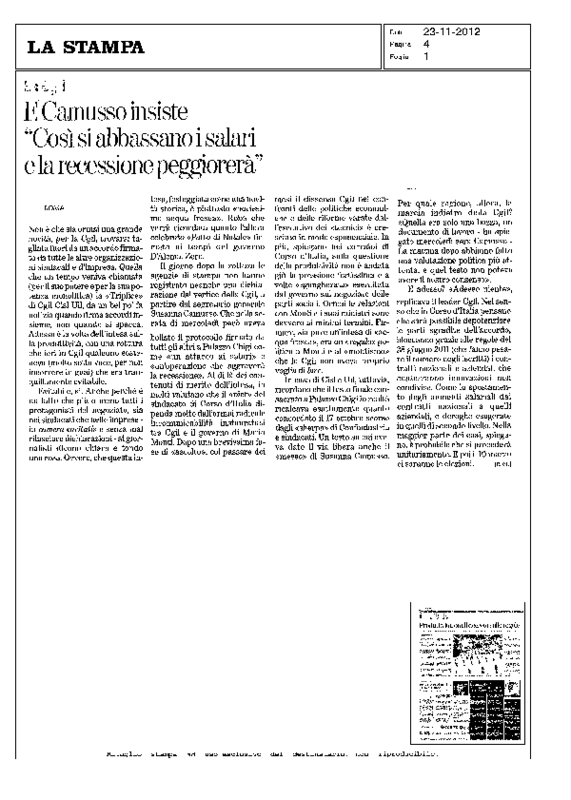 Produttività LaStampa 23 novembre 2012