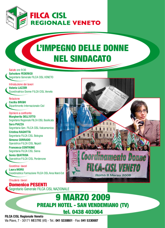 Le donne nel sindacato - convegno Filca Cisl del Veneto