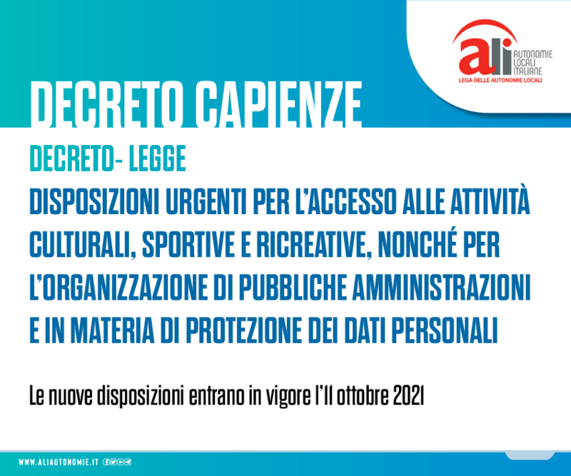 Decreto capienze Schede ALI