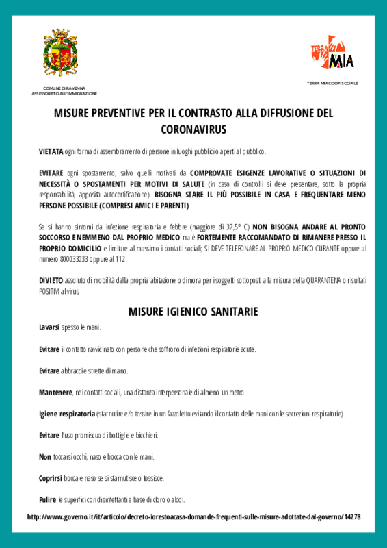 MISURE PREVENTIVE ITALIANO