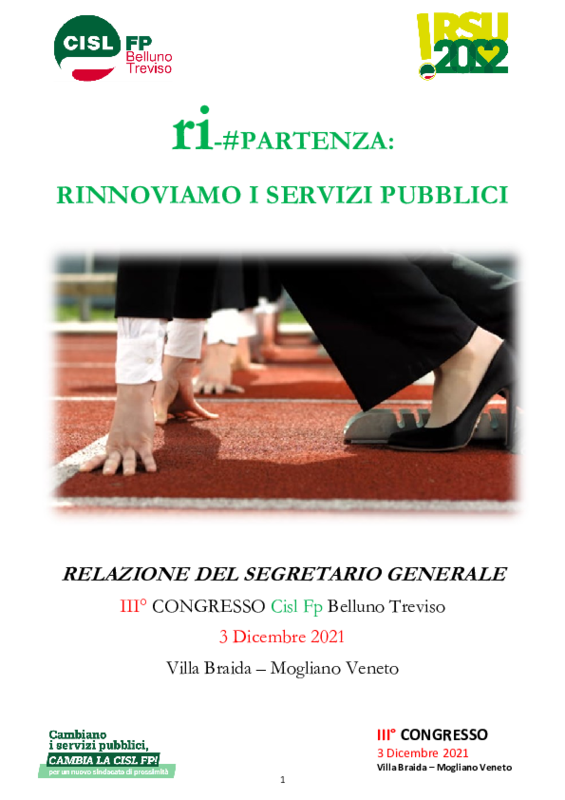 Relazione congressuale Belluno Treviso