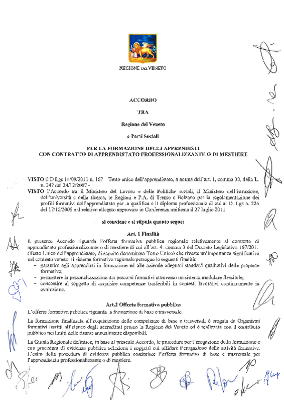 Accordo Apprendistato Professionalizzante