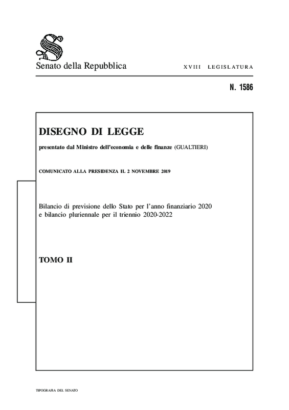 DdL_Legge Bilancio 2020_Testo